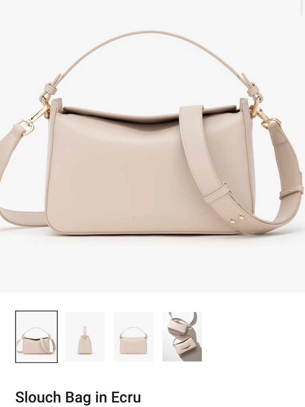 St. Oddity Slouch Bag in Ecru